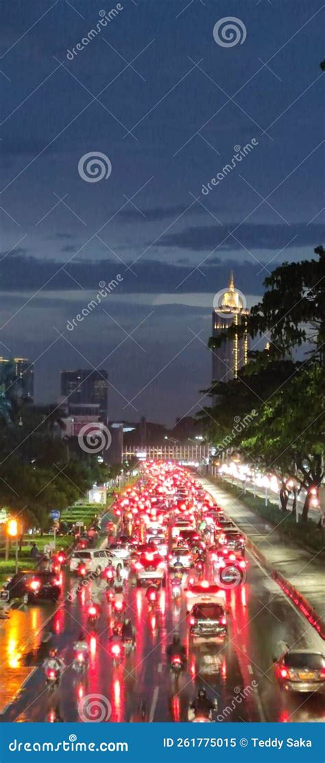 Jakarta Night Traffic editorial image. Image of night - 261775015