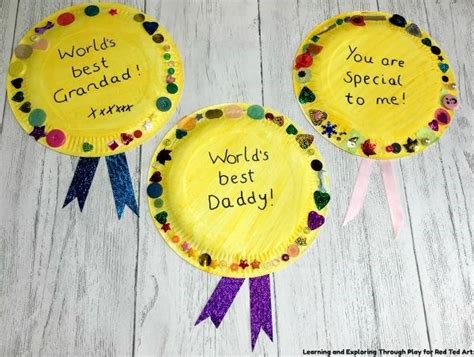 Paper Plate Medal for Father's Day - Red Ted Art - Kids Crafts