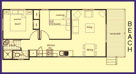 2 BEDROOM CABIN FLOOR PLAN | Dongara Tourist Park