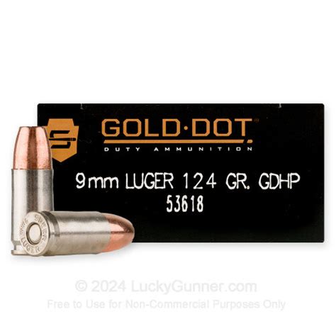 Bulk 9mm Luger Speer Duty Ammo For Sale - 124 Grain JHP Speer Gold Dot LE Ammunition For Sale ...