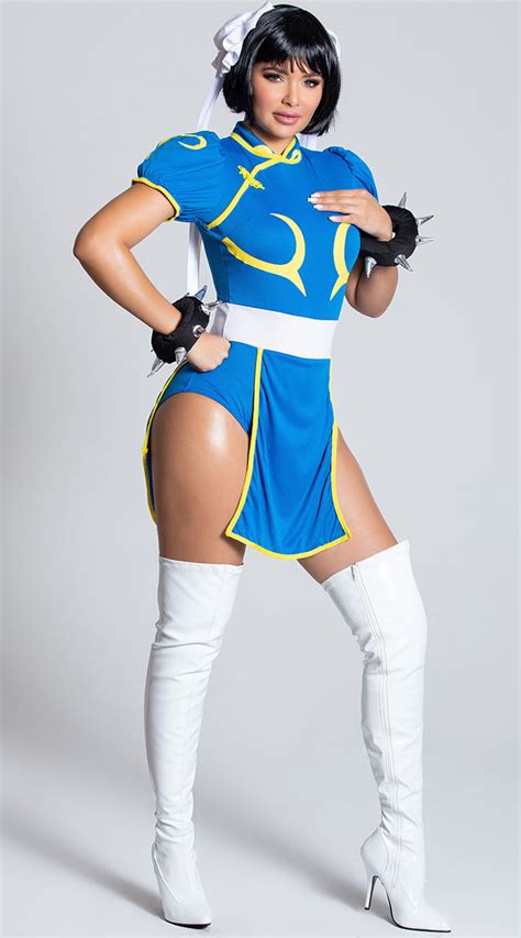 Street Fighter Chun Li Costume, Womens Street Fighter Costume, Chun Li Ninja Costume