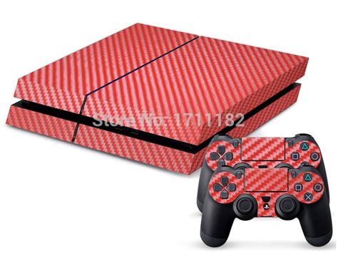 an image of a red and black video game console skin for the nintendo wii controller