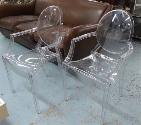 KARTELL LOUIS GHOST CHAIRS, a set of six, by Philippe Starck, 93cm H. (6) (slight faults)