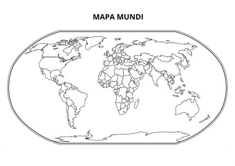 Mapa Mundi Para Colorir