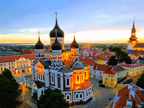 Old City of Tallin, Estonia : r/drones