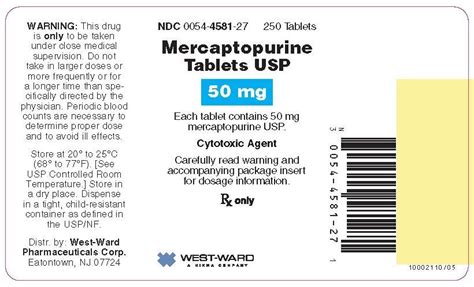 Mercaptopurine - FDA prescribing information, side effects and uses