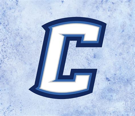 Creighton University Logo On Marbled Blue Digital Art by Lone Palm ...