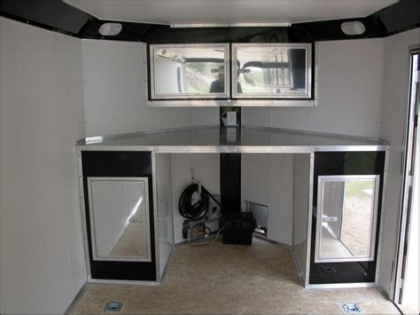 V Nose Enclosed Trailer Cabinets