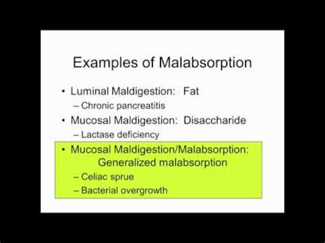 Malabsorption of Nutrients - YouTube