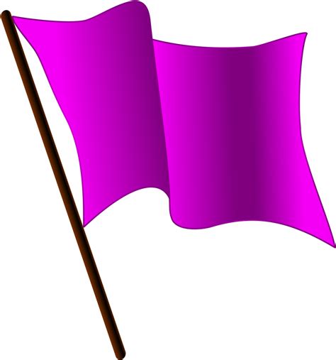 Purple Flag Waving - Waving Purple Flag Clipart - Full Size Clipart (#938987) - PinClipart