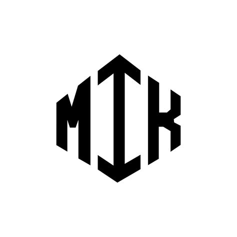 MIK letter logo design with polygon shape. MIK polygon and cube shape ...