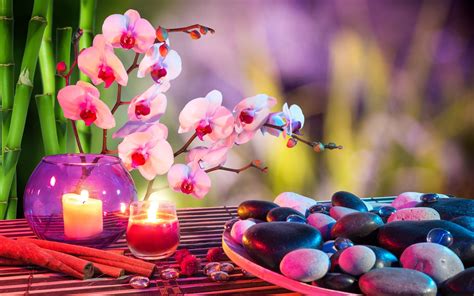 SPA Stones and Candles Wallpapers HD / Desktop and Mobile Backgrounds