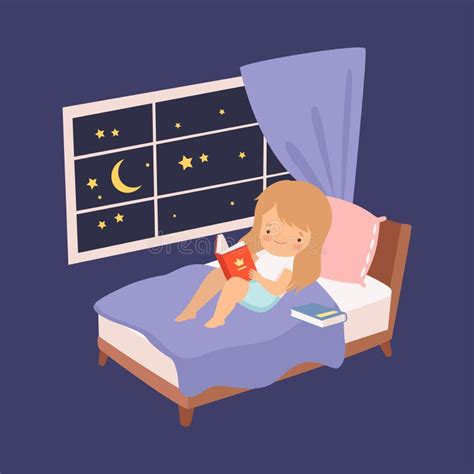 Kid Reading Bed Stock Illustrations – 779 Kid Reading Bed Stock ...