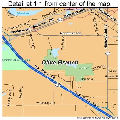 Olive Branch Mississippi Street Map 2854040