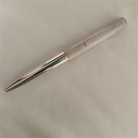 Vintage Tiffany & Co Ballpoint Pen Sterling Silver, Pins Stripe Design – Vintage Pen Store