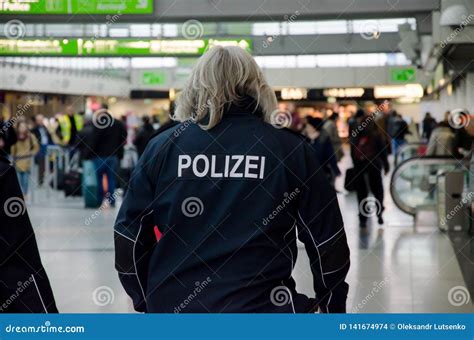 Dortmund, Germany - December 13, 2017: Airport Police. Dortmund Airport ...