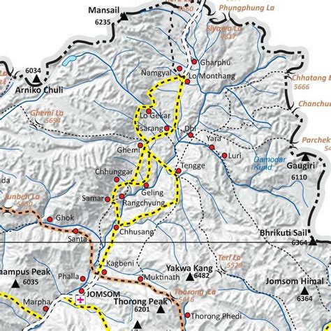 Nepal Map Mustang