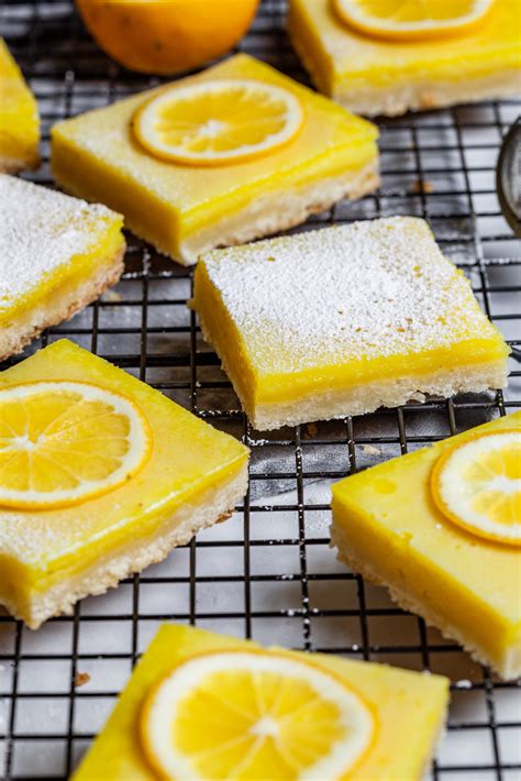 Classic Easy Meyer Lemon Bars With Shortbread Crust | Olive & Mango