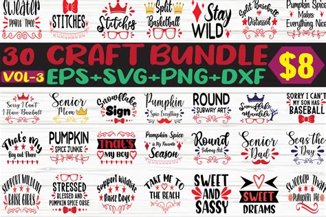 CRAFT BUNDLE 30 DESIGN. Vol.3 Graphic by thesvgfactory · Creative Fabrica