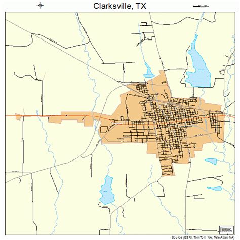 Clarksville Texas Street Map 4815160