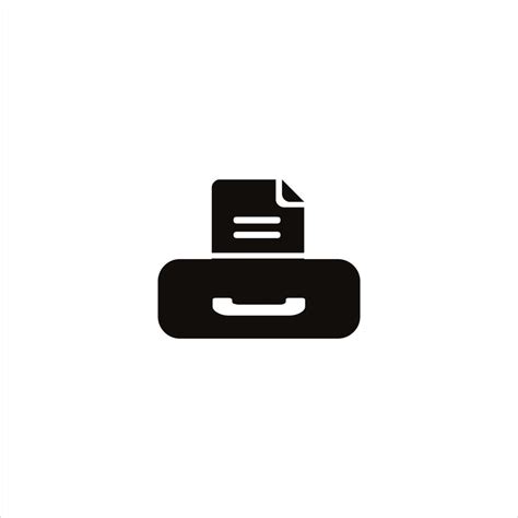 printer icon black logo, white background. 7932492 Vector Art at Vecteezy