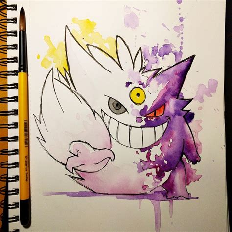 Shiny Gengar in the middle of mega evolving - Imgur | Gengar pokemon ...