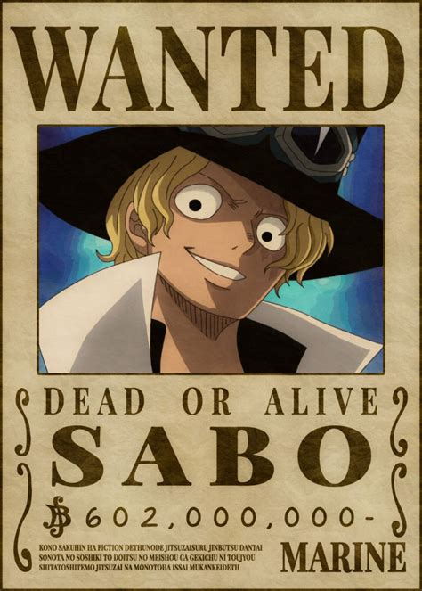 Sabo Bounty Anime & Manga Poster Print | metal posters - Displate in 2020 | Poster prints, Metal ...