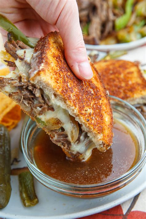 Slow Cooker Roast Beef Philly Cheesesteak French Dip Grilled Cheese Sandwich Recipe on Closet ...