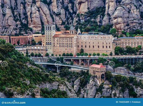 Abbey in Montserrat editorial stock image. Image of rock - 74425489