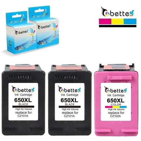 BETTE Ink Cartridges Replacement for HP 650 650XL hp650 Deskjet Advantage 3540 3545 3546 3548 ...