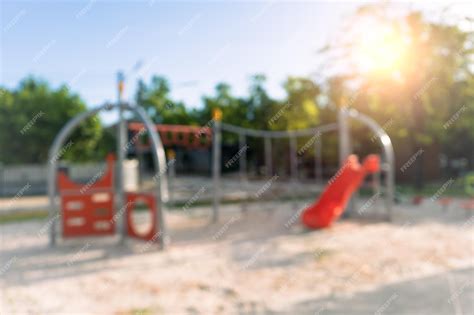 Premium Photo | Blur Kid playground outdoor park for children to play background