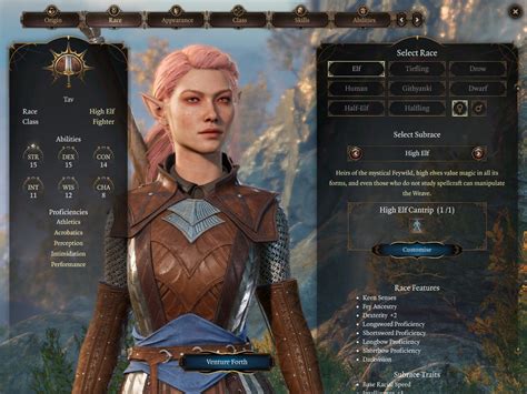 BG3 Character Creation | Game ui design, Game ui, Character creation