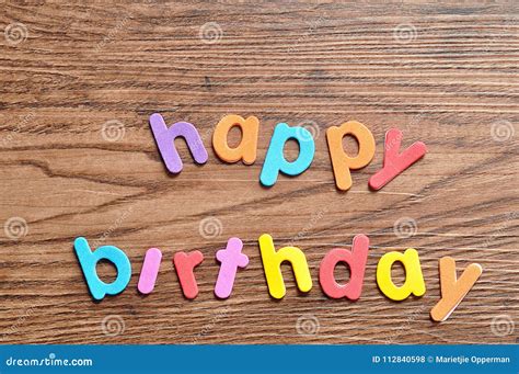 Happy Birthday in Colorful Letters Stock Photo - Image of birthday ...