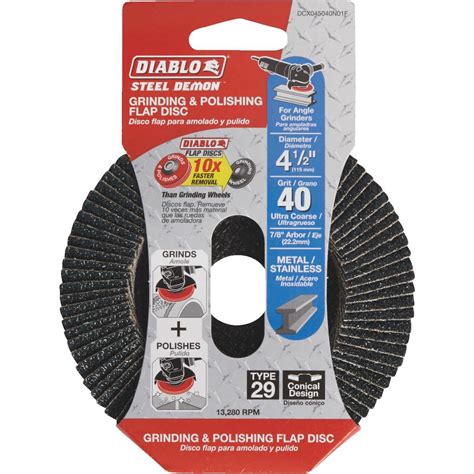 Diablo Steel Demon 4-1/2 In. x 7/8 In. 40-Grit Type 29 Angle Grinder Flap Disc | Old Cuyama Do ...