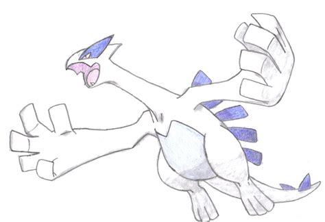 lugia hand-drawn by aaronio999 on DeviantArt