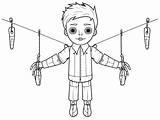 Puppet Coloring Page For Adults  Free Printable sketch template