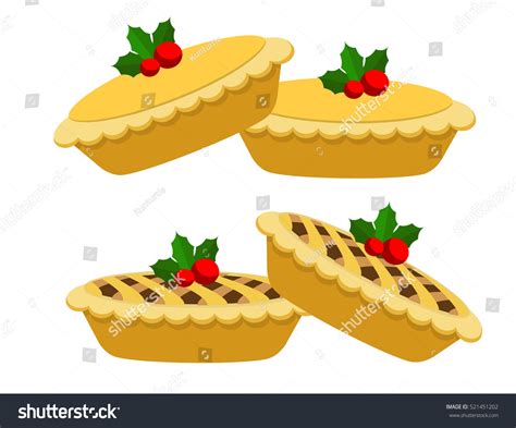 Illustration Vector Couple Mince Pies On Stock Vector (Royalty Free) 521451202 | Shutterstock