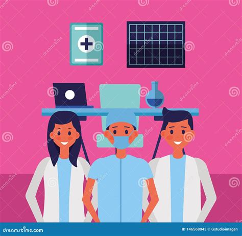 Medical people staff stock illustration. Illustration of medical - 146568043