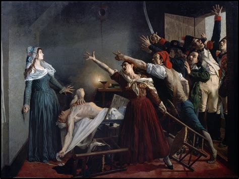 Murder of Marat by Charlotte Corday, painting by J. Weerts