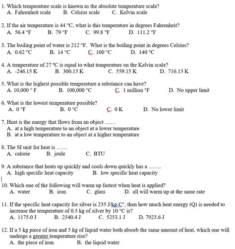 Solved 1. Which temperature scale is known as the absolute | Chegg.com