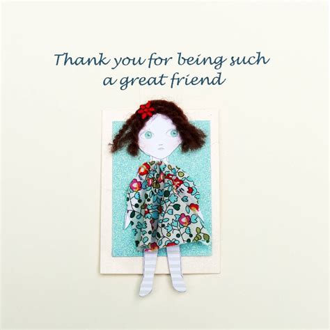 Thank You Friend Card By Dribblebuster