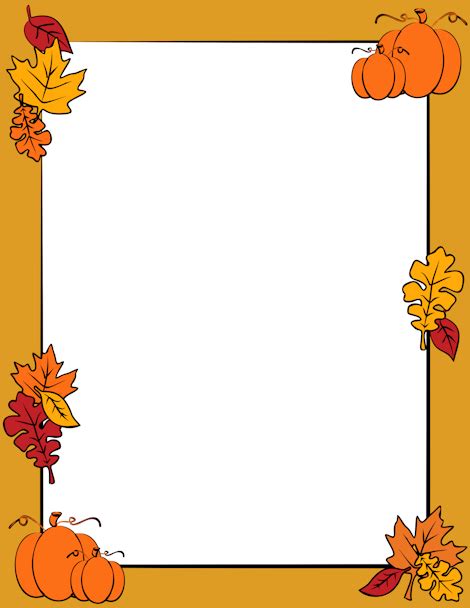 Autumn Border: Clip Art, Page Border, and Vector Graphics | Page borders, Clip art borders ...