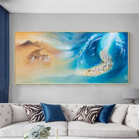 Exodus, Crossing of the Red Sea, Oil Painting, Large Wall Art ...