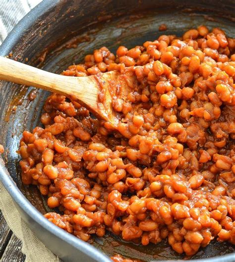 sticky BBQ baked beans in a pan | Bbq baked beans, Beans, Summer cooking