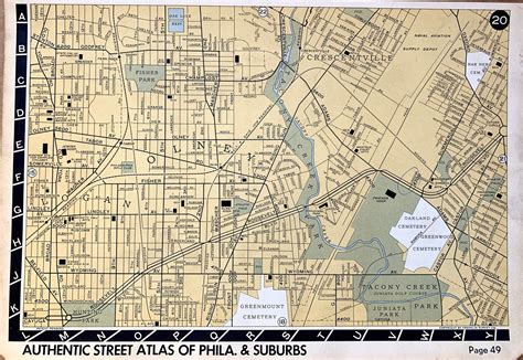 North Philadelphia Map, Original 1951 City of Philadelphia Atlas, Logan ...