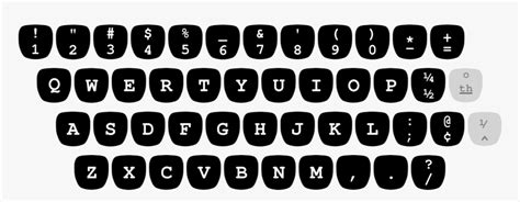 English Typewriter Keyboard Layout, HD Png Download - kindpng