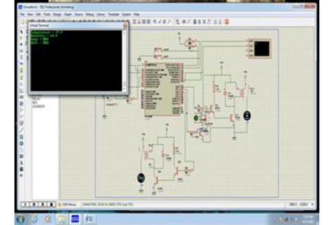 PROTEUS ISIS Workspace with Virtual Terminal Window. | Download ...