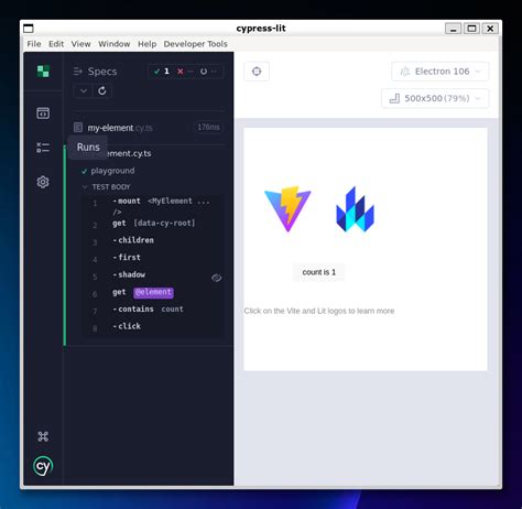 Cypress component tests for Lit Elements (web components)