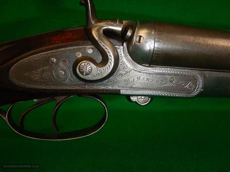 J. Manton Antique English Double Barrel Shotgun for sale