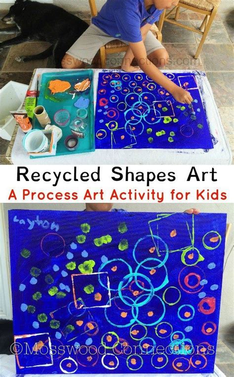 Recycled Shapes Art; A Process Art Activity for Kids; Recycled Shapes ...